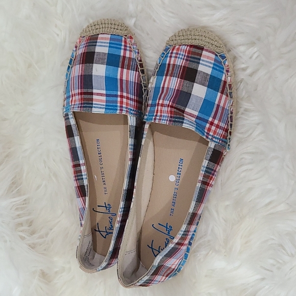 Franco Sarto Womens Espadrille‎ Plaid Canvas Fabric Size  6.5 M - Picture 10 of 13